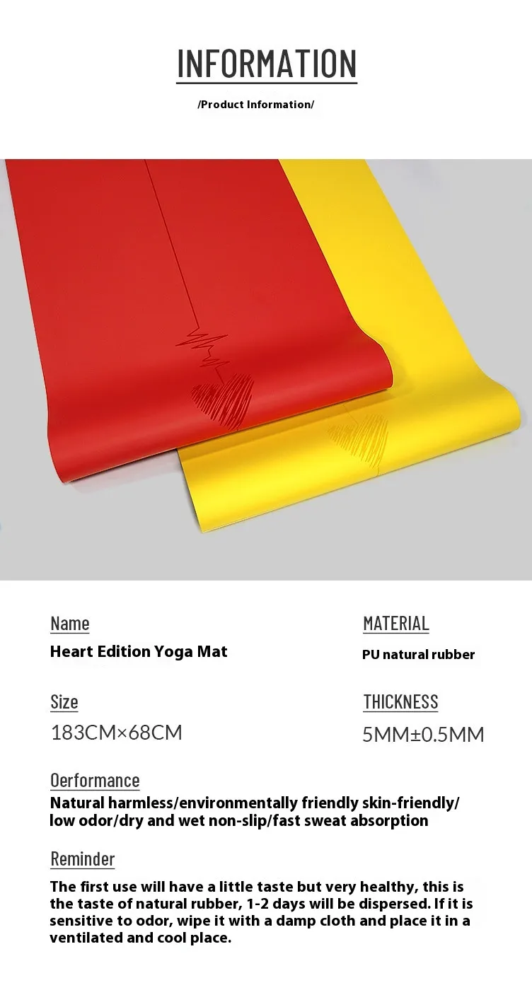 Dabīgās gumijas PU krāsains luksusa jogas paklājiņš, vienkārša stājas līnija, personalizēta pievilcīga fitnesa, pretslīdēšana un sviedri_voghion.com