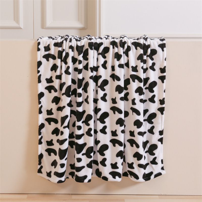 Flannel Fece Throw Blanket Leopard Print Soft Warm Perfect For Couch Bed Or Office Lightweight Yet Cozy Machine_voghion.com