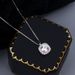 999 Sugar Necklace In Pure Silver For Women, With A Small Diamond Set And Unique Design, Square Bag, Clavicle Chain,_voghion.com