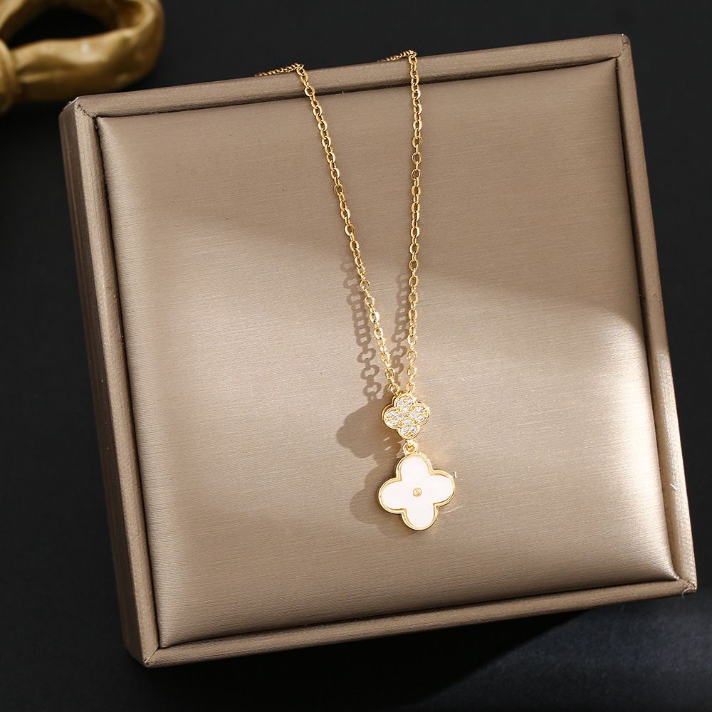 Women's accessories Diamond set simple temperament design sense trend necklace_voghion.com