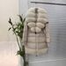 Luxury Long Puffer Coat With Fox Fur Collar – Elegant Belted Winter Jacket, Warm Duck Down, Slim Fit, Timeless Style For Women_voghion.com