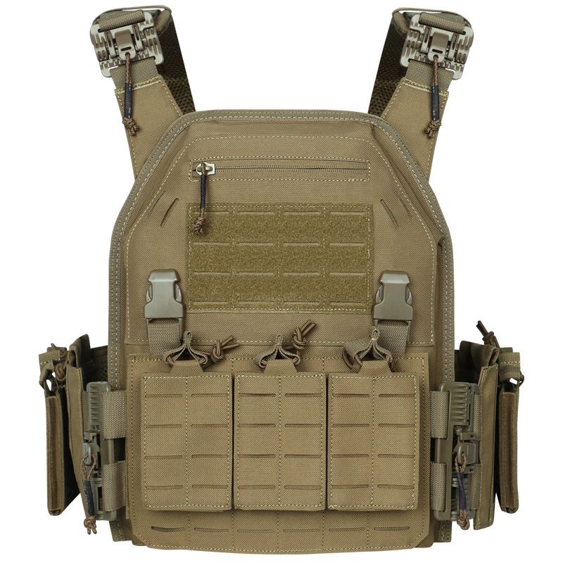Tactical Quick-Release Vest – Laser-Cut MOLLE-Compatible Military Chest Rig (One Size, 4 Colors)_voghion.com