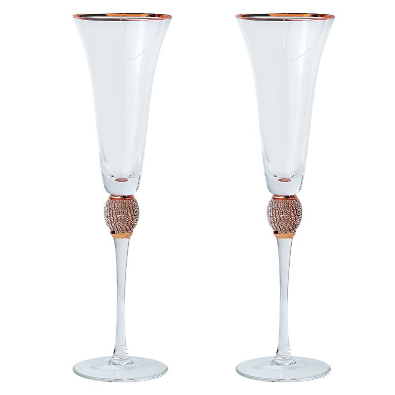 Ustvarjalni kozarec za šampanjec Trobenta v obliki črke V z diamantno oblogo Advanced Stroke Cocktail Glass_voghion.com