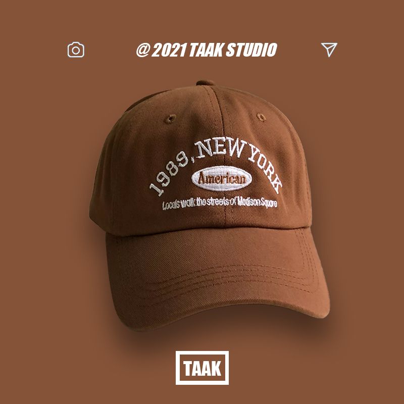 Unisex geborduurde letters honkbalpetten verstelbare casual 1989 New York Amerikaanse katoenen zonneklep hoeden voor mannen_voghion.com
