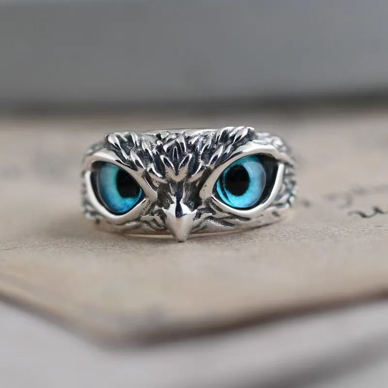 Creative Owl Ring For Women, Lucky And Bold Men's Jewelry, Ins Style, Non-Fading Silver Accessories_voghion.com