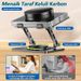 PACKONE Laptop Stand Adjustable 360° Rotating Base Ergonimic Foldable Laptop Riser For Desk Silver_voghion.com