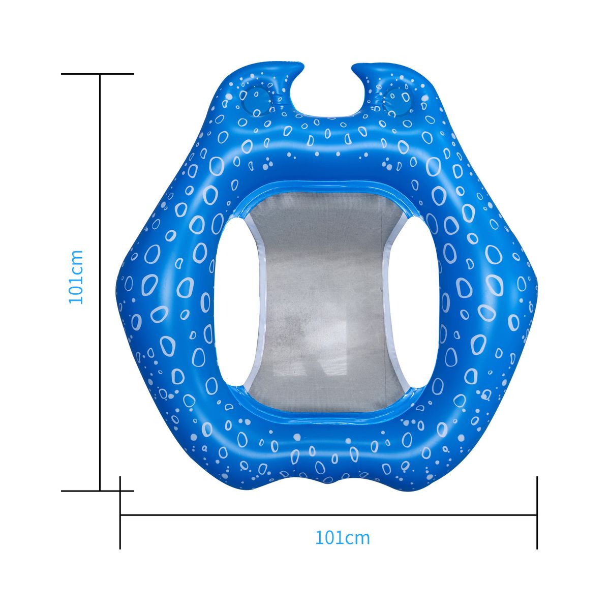 Inflatable Water Manta Ray Floating Chair Luminous U Shaped Sofa Back Recliner Floating Bed Floating Seat Ring Floating Row_voghion.com