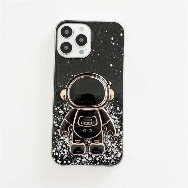 Telefonetui på til Xiaomi redmi note 11 pro 11s Glitter Stars Astronaut Fold telefonholder Blødt cover 10A 9A 9C 9T Note 10_voghion.com