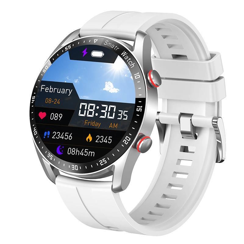 Reloj inteligente HW20 ECG + PPG para negocios, correa de acero inoxidable, Bluetooth, llamadas, reloj inteligente, resistente al agua, I9, sin retrasos_voghion.com