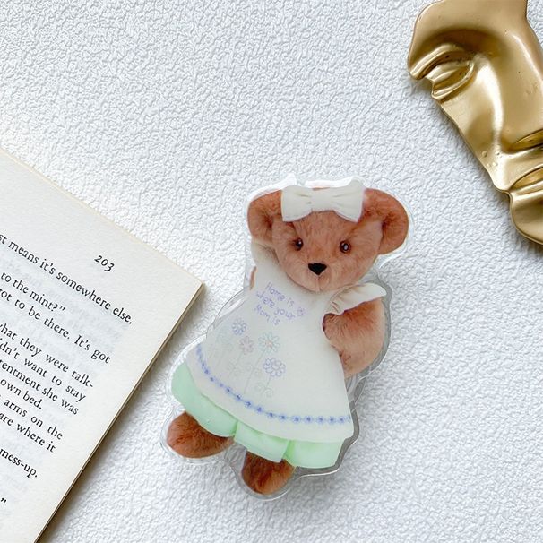 Supporto da tavolo per telefono Bear, stabile, con cuscino anti-caduta trasparente e airbag, supporto portatile per guardare programmi televisivi, semplice da usare._voghion.com