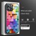 Heiße 3D-Regenbogen-Tetris-Block-Telefonabdeckung für iPhone 11 12 13 Pro Max X XR XSMax 8 14 Plus Stoßstangenhülle aus gehärtetem Glas_voghion.com