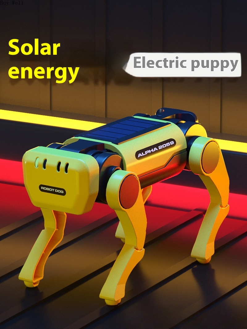 Je kunt in de zon lopen - Zonne-elektrische robothond voor kinderen, educatief speelgoed voor jongensjavascript:_voghion.com
