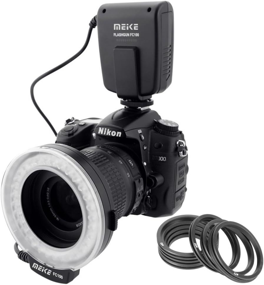 Meike -FC100 LED Ro Ring Flash Light Manual Universal Works For Canon Nikon Olympus_voghion.com