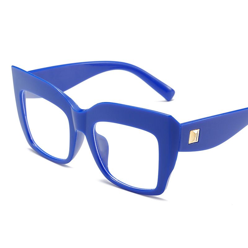 Xinbei Fashion Large Anti-Blue Light Square Cat Eye Mi Custom Non-Prescription Can Be Fitted With Prescription Glasses_voghion.com