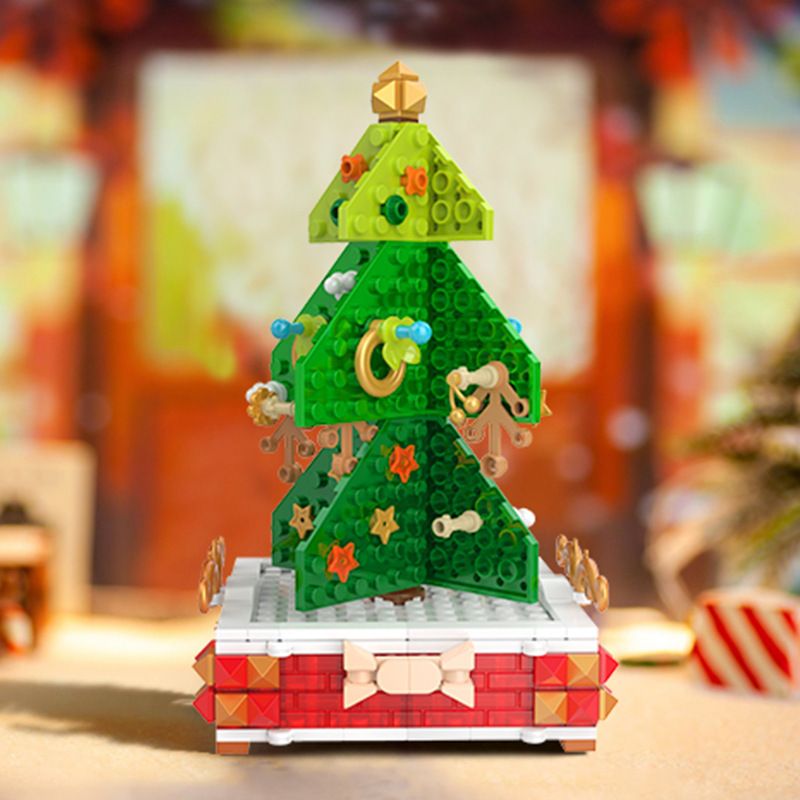 Toys & Games Christmas train assembly building blocks children's educational toys Christmas gingerbread house Christmas series ornaments gifts_voghion.com