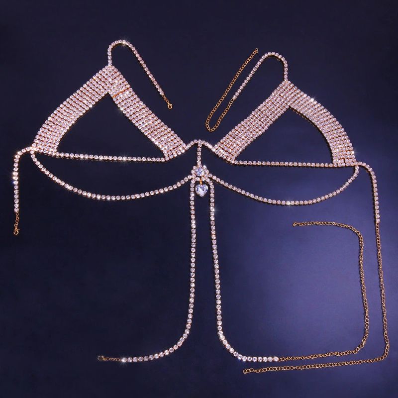 Jewelry Sexy Pendant Chest chain Body chain Women Party Shiny Diamond Chest chain_voghion.com