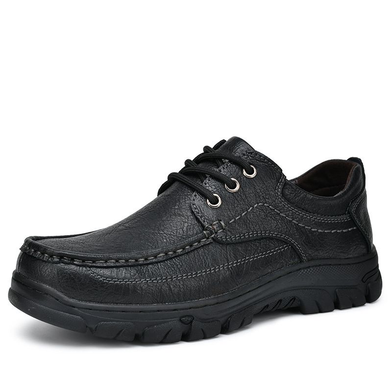 Top Grain Schnürschuhe aus echtem Leder, Rindsleder, Crazy Horse, Kamel-Wildleder, Herren-Freizeitschuhe_voghion.com