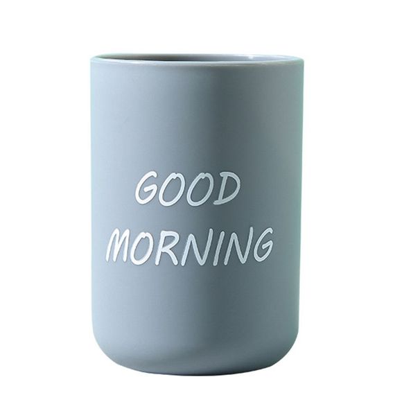10Pc Simple Nordic Travel Washing Cup Home Bathroom Couple Plastic Good Morning_voghion.com