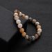Neu Stein Jade Perlen Perlen Bunte Natürliche Chalcedon Achat Armband_voghion.com