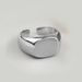 Fashionable Geometric Block Circular Smooth Open Ring Combination For Men's And Women's Personalized Food Rings_voghion.com