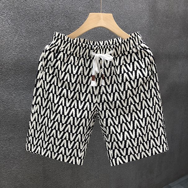 Vêtements pour hommes Été Hommes Tendance Cinq Points Pantalons Décontractés Marque Tendance Beau Short Droit Polyvalent Pantalons de Plage Garçons_voghion.com