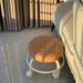 Small Soft Cushion And Home Use Low With Swivel Wheels, Multi-Functional Universal Wheel Shoe Changing Stool For Doorway_voghion.com