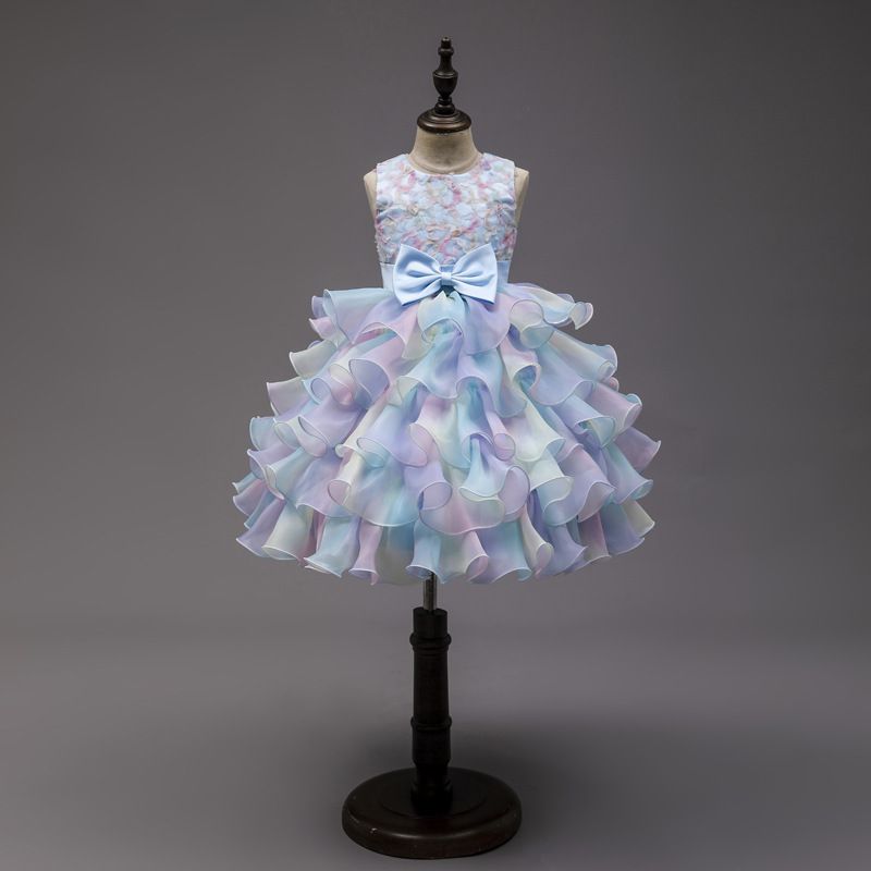 Mutter & Kinder Mädchen kleid prinzessin kleid geburtstag bogen kleid kinder tutu kleid mädchen host-performance-kleid kleid_voghion.com