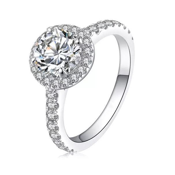 Jewelry & Accessories Broadcast Hot Sale Silver Classic Small Sugar Cube One Carat Simulation Diamond Princess Square Bag Live Ring Female_voghion.com
