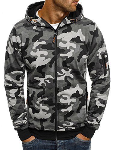Herrenbekleidung Camouflage Pullover Strickjacke Kapuzenjacke 2_voghion.com