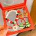Set di gioielli natalizi per bambini, set di braccialetti e anelli con perline festive con ciondoli a forma di Babbo Natale, pupazzo di neve e albero, regalo per le feste e gioielli per bomboniere_voghion.com