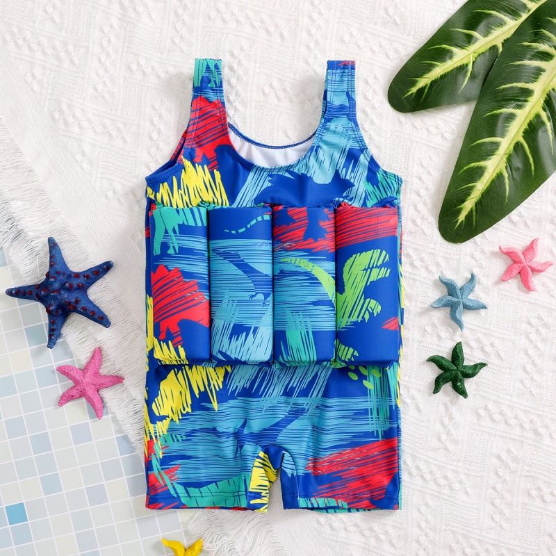 Costum de baie pentru copii, cu flotabilitate, dintr-o bucată, pentru bebeluși, băieți drăguți, echipament de înot pentru copii mici_voghion.com