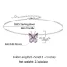 Cavigliere U7 Butterfly Anklet Donna S Bracciale Pietra di Nascita Argento Puro Regolabile Gioielli da Spiaggia Lunghezza 8.5 -10.5L2403_voghion.com