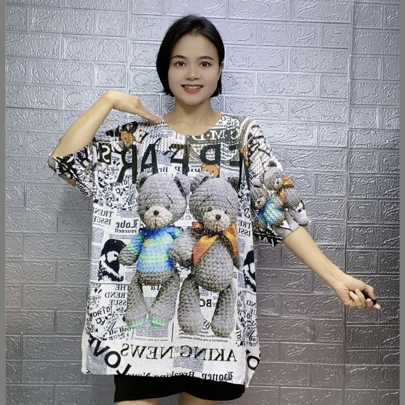 Maglione estivo da donna in cotone e lino con camicetta lunga e larga di medie dimensioni_voghion.com
