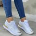 Plattform Sneakers för kvinnor Nytt mode Snörning Dam Fritidskläder Utomhus Löpning Promenadskor Bekväma kvinnor_voghion.com