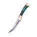 Authentic Mongolian Style Handcrafted Meat Knife - Stainless Steel Blade With Wooden Handle & Brass Accents_voghion.com