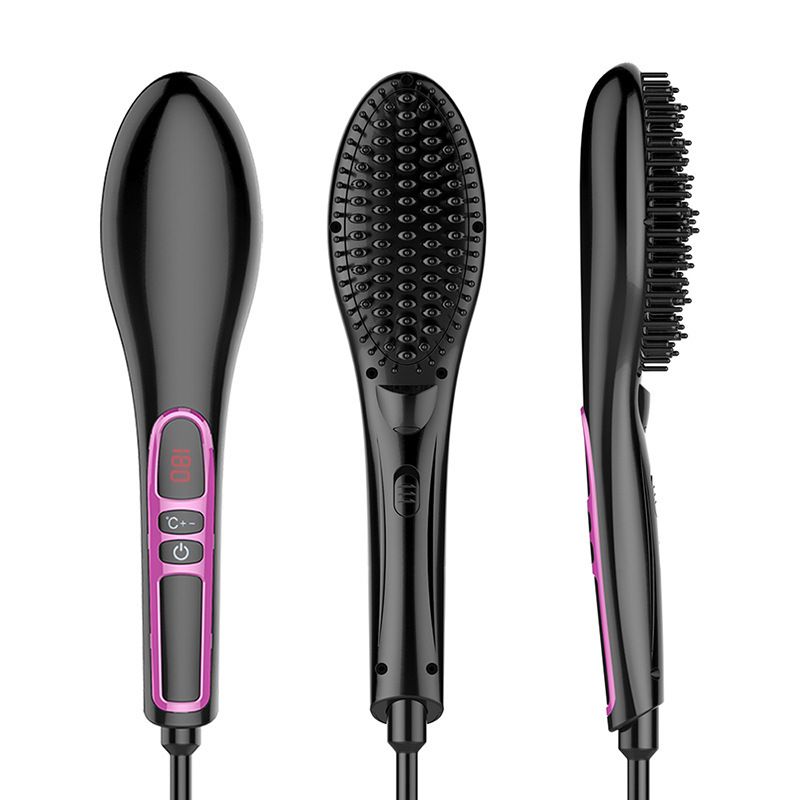 Hair Curler Negative Ion LCD Electric Hair Straightener Hair Straightener Hair Comb Fast And Does Not Damage Hair Care_voghion.com