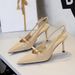 Women's Shoes Pointed Toe High Heels With Stiletto Heels, Bow, Open Back, And Strappy Design – Sexy Women's Shoes._voghion.com