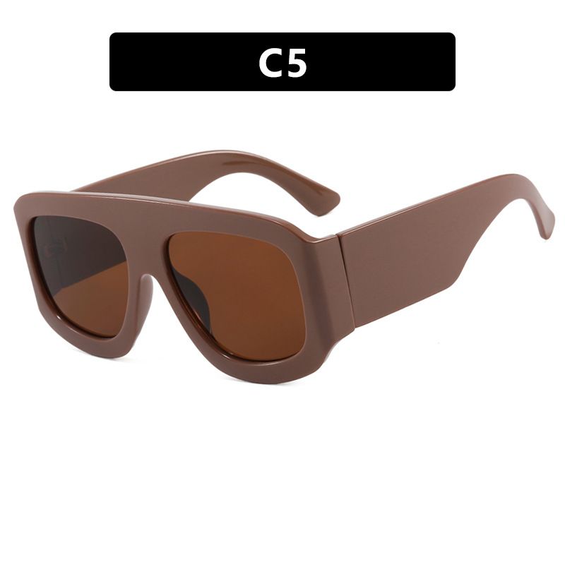 Large Frame Square Sunglasses Sunglasses Fashion Trend Sun Protection Sunglasses High End Fashion Show_voghion.com