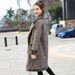 Plaid Wool Coat With Faux Shearling Collar – Oversized Winter Trench Coat For Petite Women, Warm & Stylish Long Coat With Pockets_voghion.com