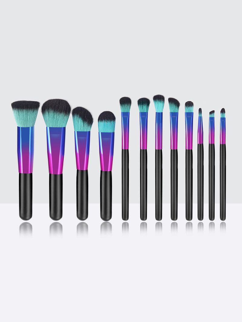 12 new multi-color tube makeup brush set _voghion.com