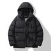 Neue dicke Herrenjacke, trendiger Herbst- und Wintermantel mit Kapuze, kurze Arbeitskleidung, Brot-Daunen-Baumwollmantel_voghion.com