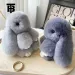 TB BHULAMTE Designer Fur Luxury Plush Little Rabbit Bag Pendant, Creative Gift Backpack, Decorative Car Key Chain_voghion.com