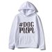 Dog Mom Letter Round Neck Pullover Sweater Autumn/Winter New Pullover Top Underlay_voghion.com