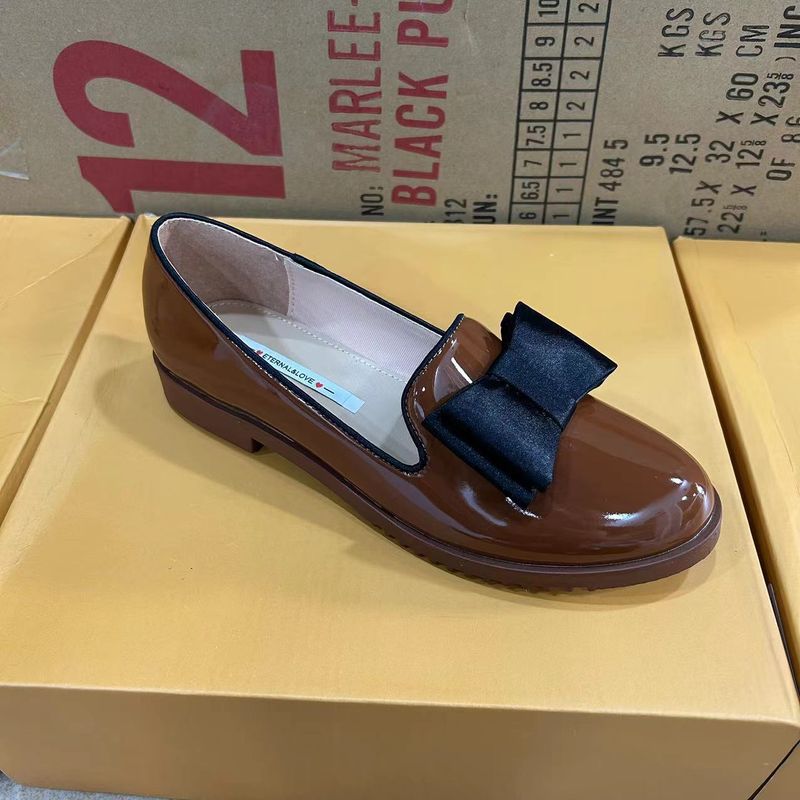 Chaussures pour femmes commerce chaussures pour femmes à nœud original, couvre-chaussures à bout rond, mocassins pour femmes confortables et simples_voghion.com