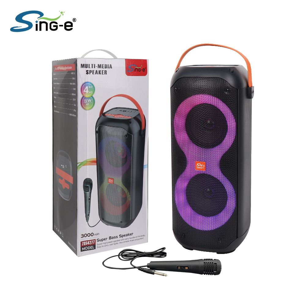 ZQS4277 Bluetooth-højttaler Bærbar udendørs Karaoke Square Dance Trådløs subwoofer-lyd med stor lydstyrke_voghion.com