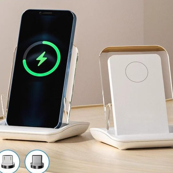 Chargeur sans fil HANG compatible avec le téléphone portable Samsung S24 Ultra, charge ultra-rapide 66 W, support vertical_voghion.com