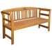 Patio Bench with Cushion 61.8" Solid Acacia Wood_voghion.com