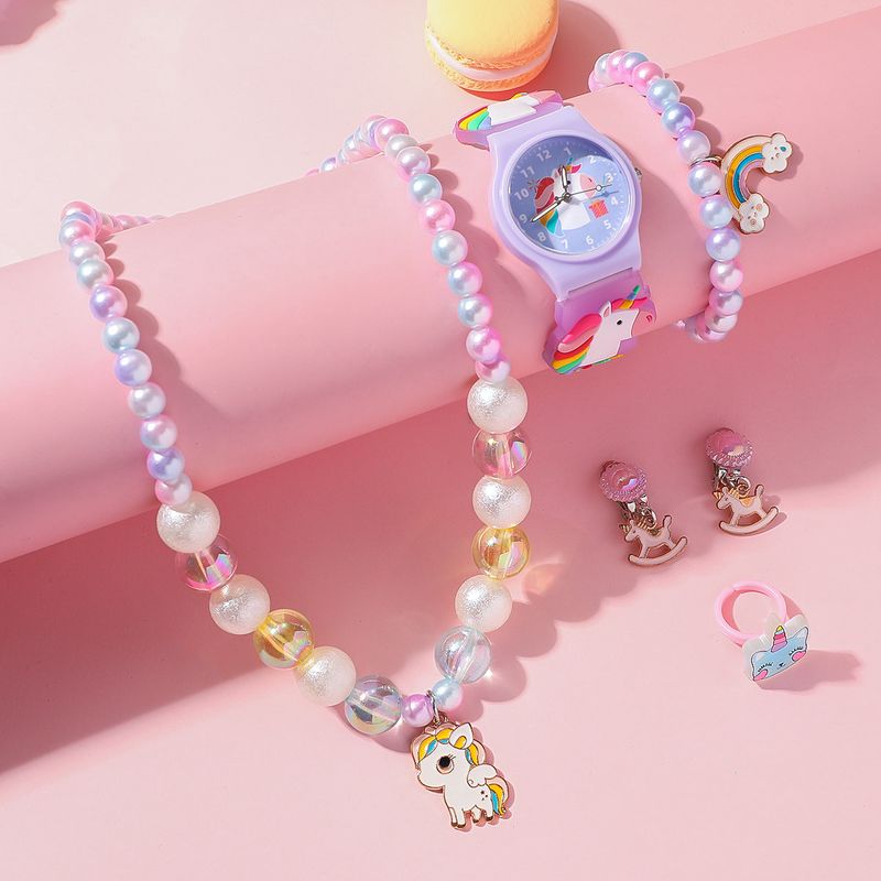 Children's Watches Children's Beaded Necklace Set Diy Children's Jewelry Unicorn Cute Cartoon Gift Value_voghion.com