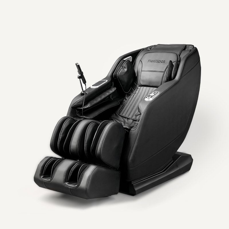Massage Chair Full Body, Zero Gravity SL-Track Shiatsu Massage Recliner Chair With Body Scan, Airbags, Foot Rollers, Deep Yoga Stretch, Heating (Black)_voghion.com