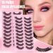 10 Çift Doğal Sahte Kirpik - Günlük Kullanım İçin Kabarık ve İnce Uzun Kirpikler, Hayvanlar Üzerinde Test Edilmemiş ve Hafif, 3D Efektli Sahte Kirpik Seti_voghion.com